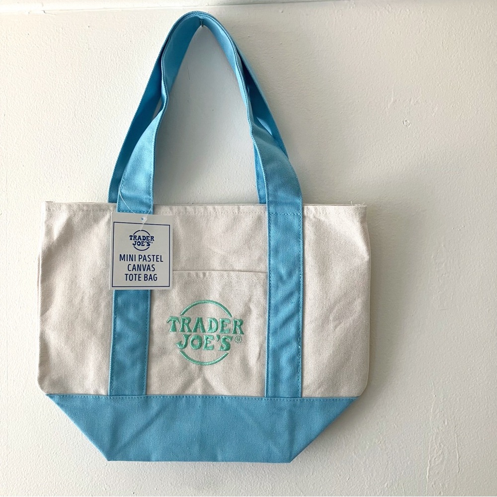 Trader Joe’s • Mini Canvas Tote Bag in Blue